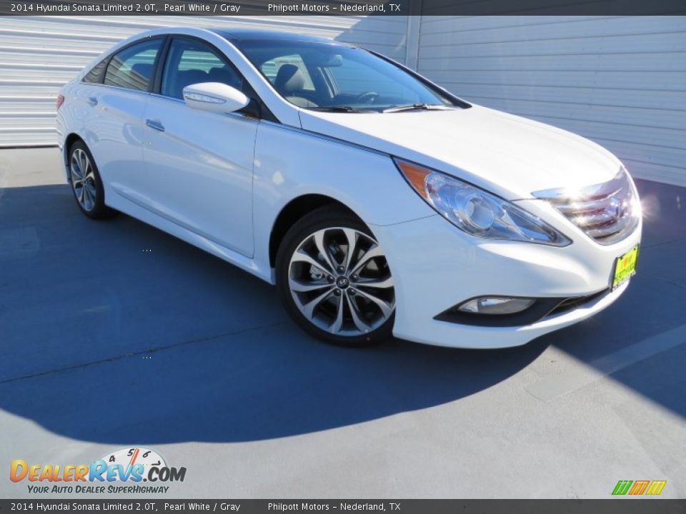 2014 Hyundai Sonata Limited 2.0T Pearl White / Gray Photo #1
