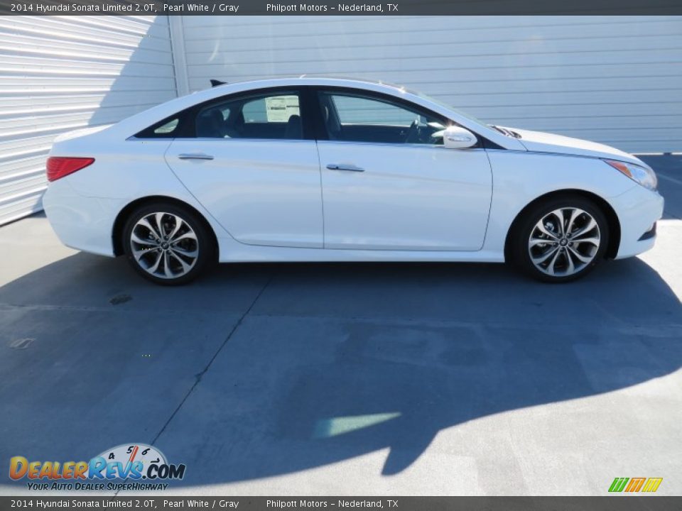 2014 Hyundai Sonata Limited 2.0T Pearl White / Gray Photo #3