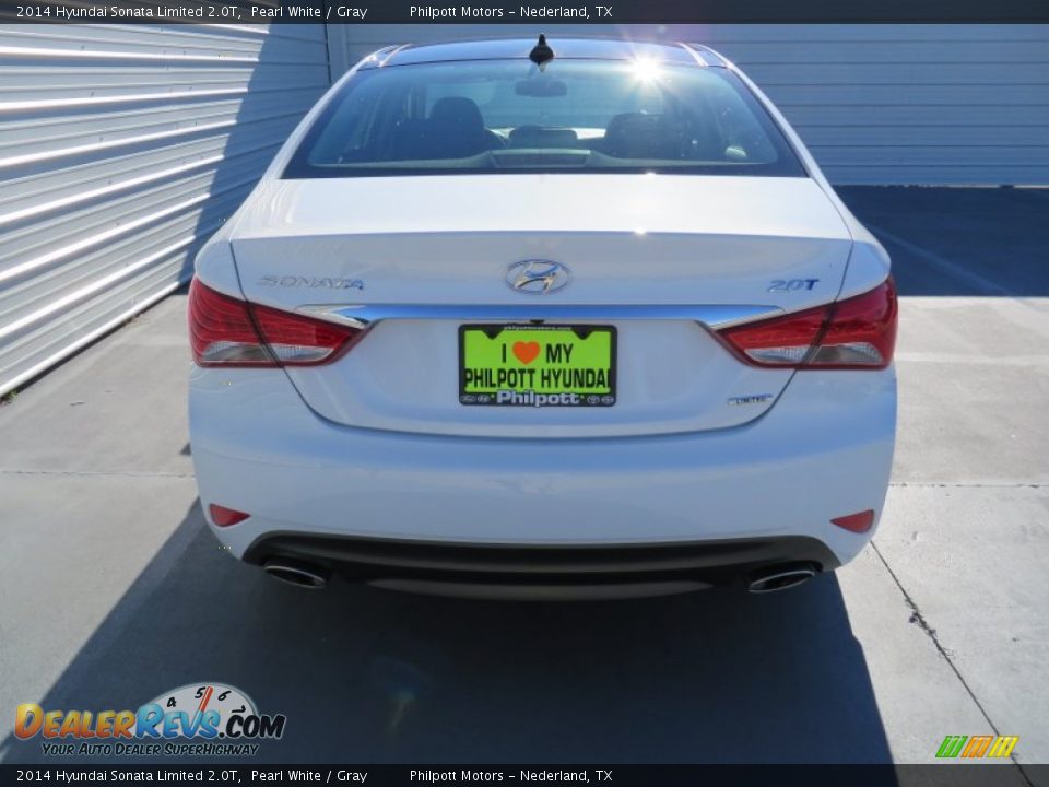 2014 Hyundai Sonata Limited 2.0T Pearl White / Gray Photo #4