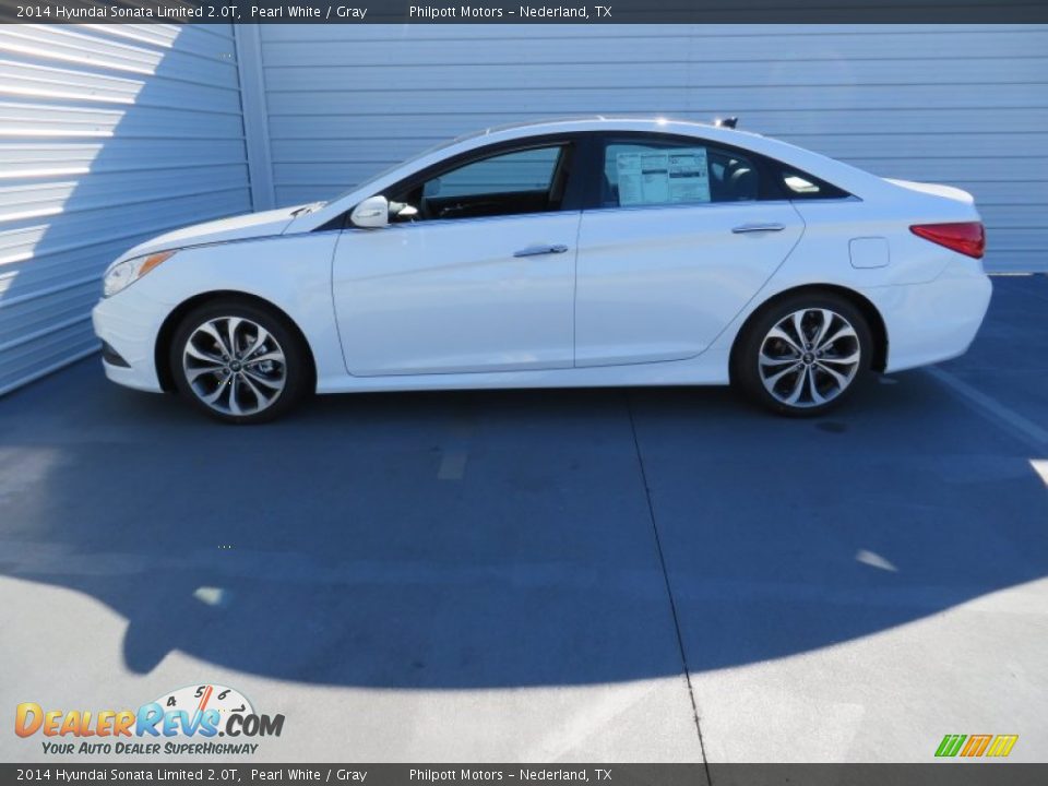 2014 Hyundai Sonata Limited 2.0T Pearl White / Gray Photo #5