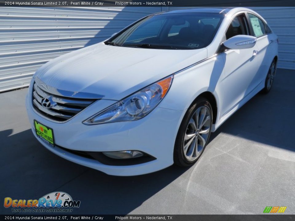 2014 Hyundai Sonata Limited 2.0T Pearl White / Gray Photo #6