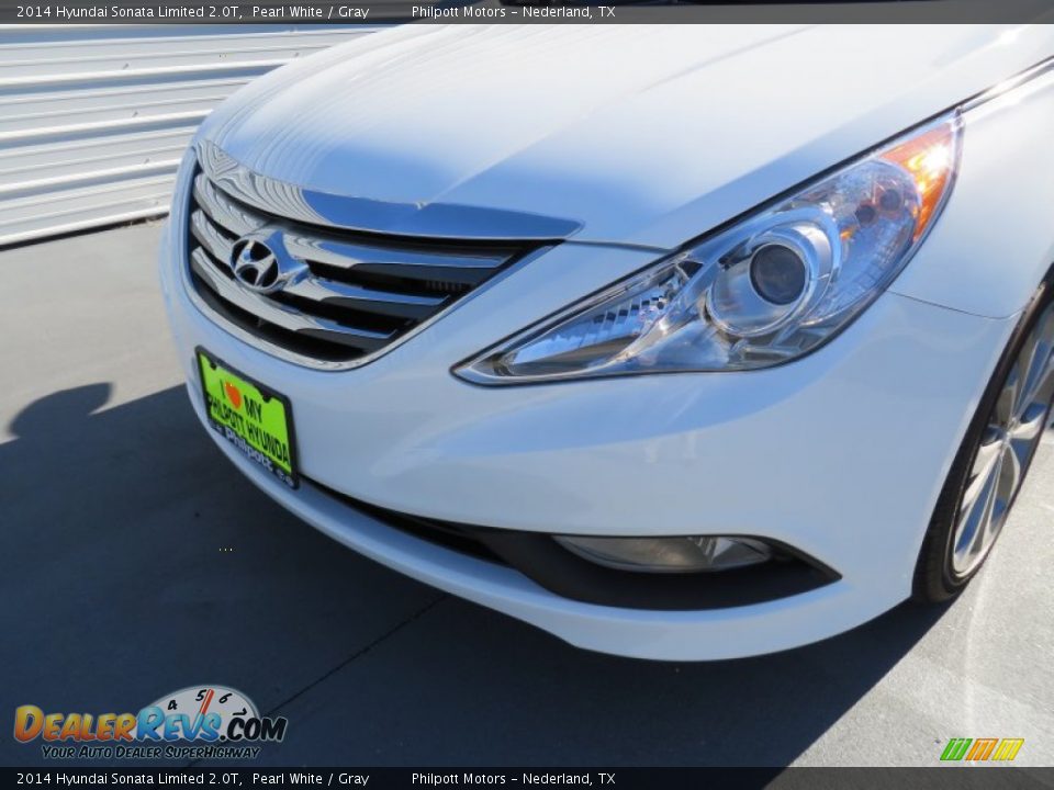 2014 Hyundai Sonata Limited 2.0T Pearl White / Gray Photo #9
