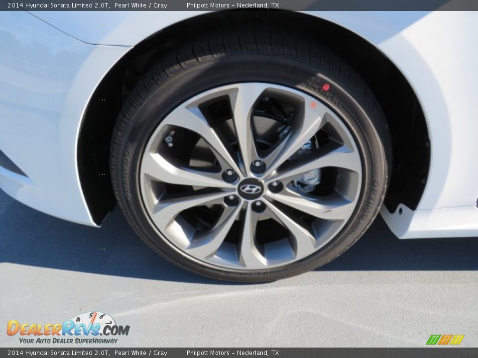2014 Hyundai Sonata Limited 2.0T Pearl White / Gray Photo #10