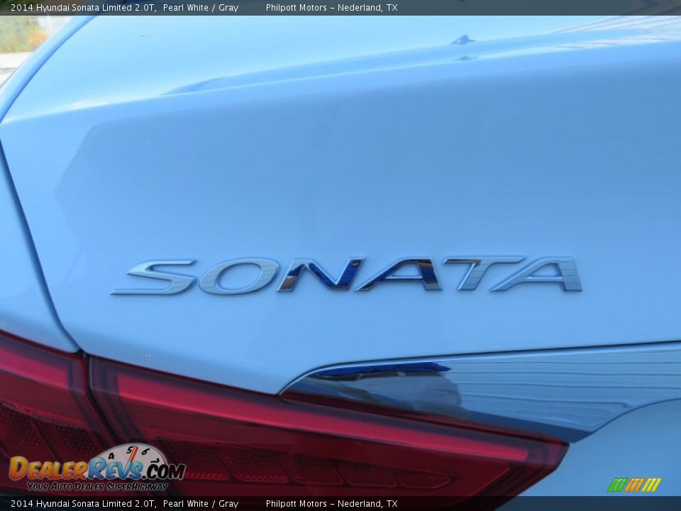 2014 Hyundai Sonata Limited 2.0T Pearl White / Gray Photo #14