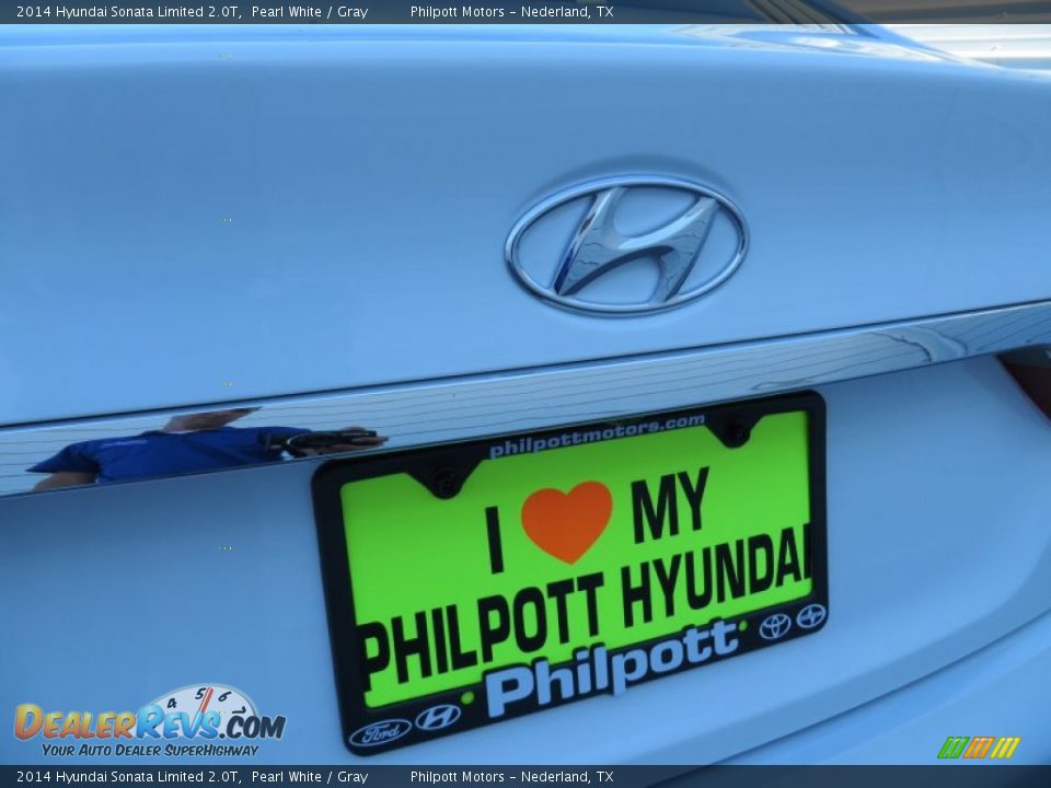 2014 Hyundai Sonata Limited 2.0T Pearl White / Gray Photo #15