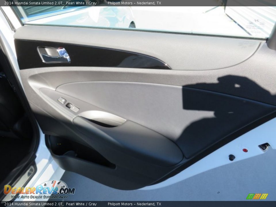 2014 Hyundai Sonata Limited 2.0T Pearl White / Gray Photo #22