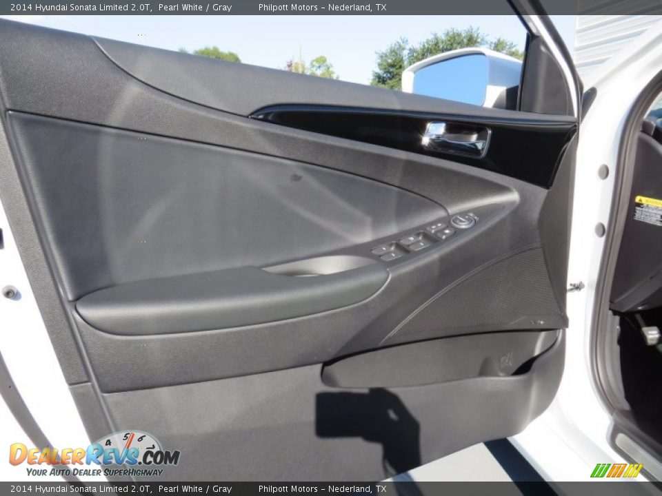 2014 Hyundai Sonata Limited 2.0T Pearl White / Gray Photo #25
