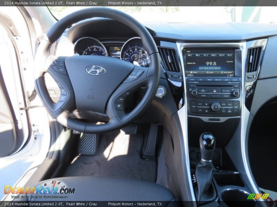 2014 Hyundai Sonata Limited 2.0T Pearl White / Gray Photo #30