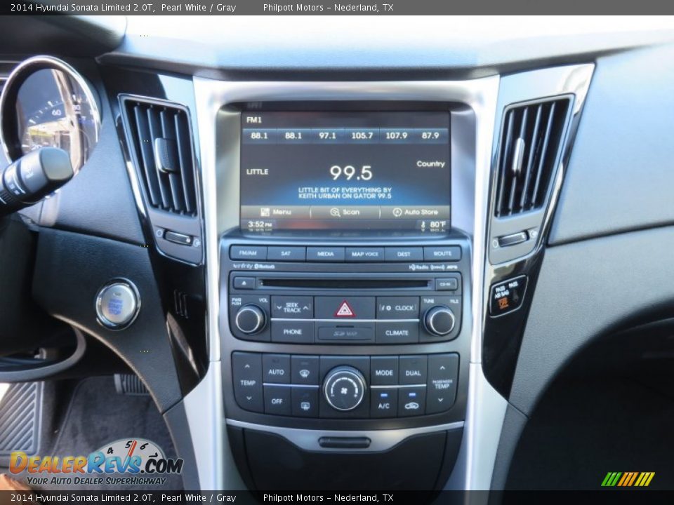 2014 Hyundai Sonata Limited 2.0T Pearl White / Gray Photo #31