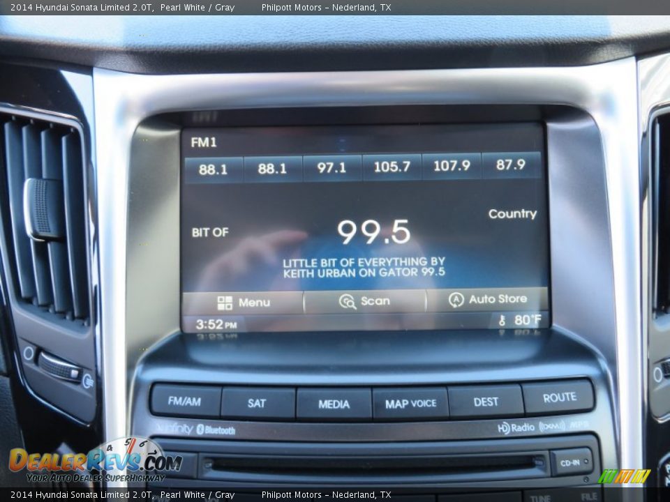 2014 Hyundai Sonata Limited 2.0T Pearl White / Gray Photo #32