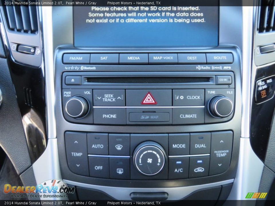 2014 Hyundai Sonata Limited 2.0T Pearl White / Gray Photo #34