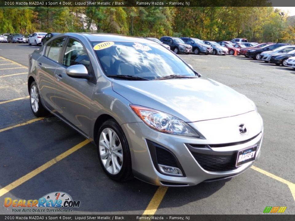 2010 Mazda MAZDA3 s Sport 4 Door Liquid Silver Metallic / Black Photo #3