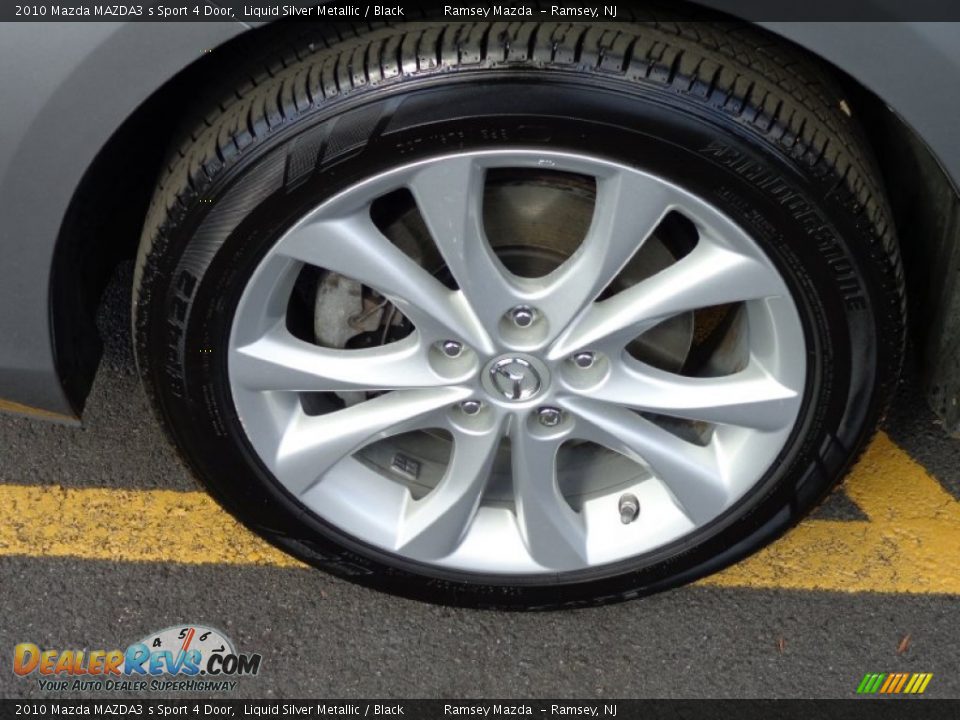 2010 Mazda MAZDA3 s Sport 4 Door Liquid Silver Metallic / Black Photo #35