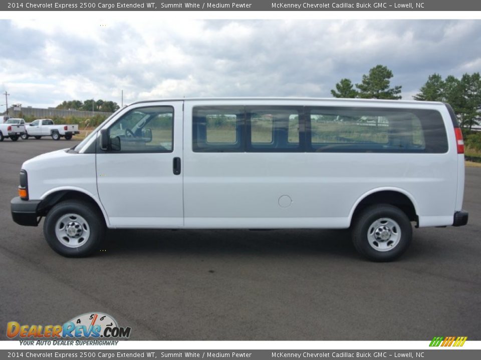 Summit White 2014 Chevrolet Express 2500 Cargo Extended WT Photo #3