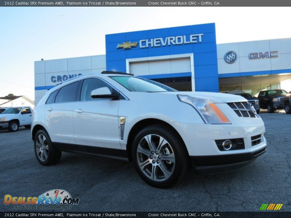 2012 Cadillac SRX Premium AWD Platinum Ice Tricoat / Shale/Brownstone Photo #1