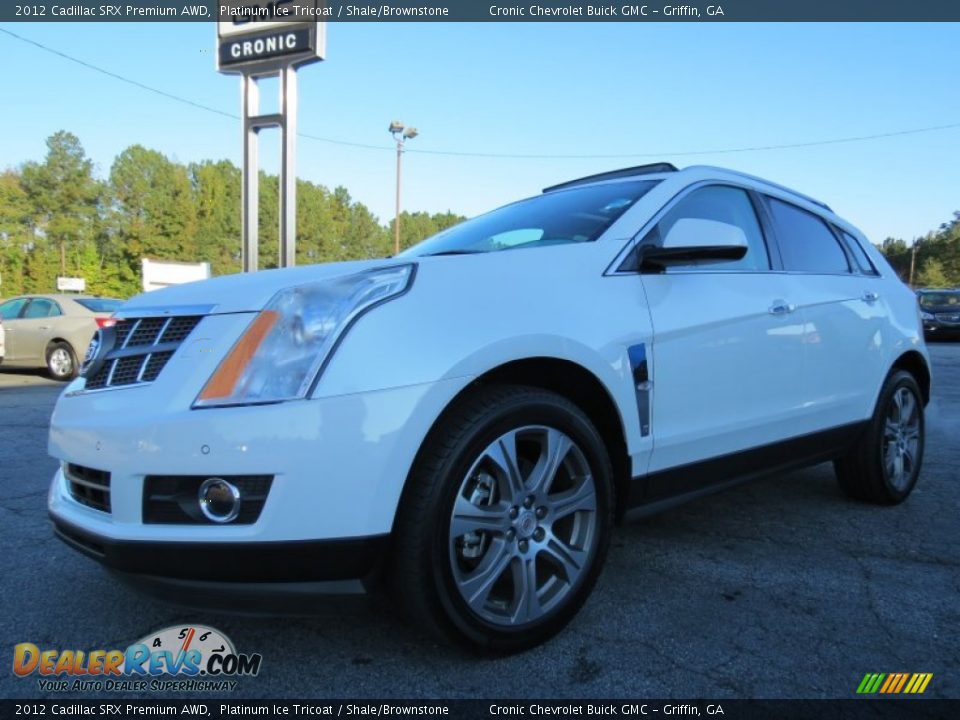 2012 Cadillac SRX Premium AWD Platinum Ice Tricoat / Shale/Brownstone Photo #3