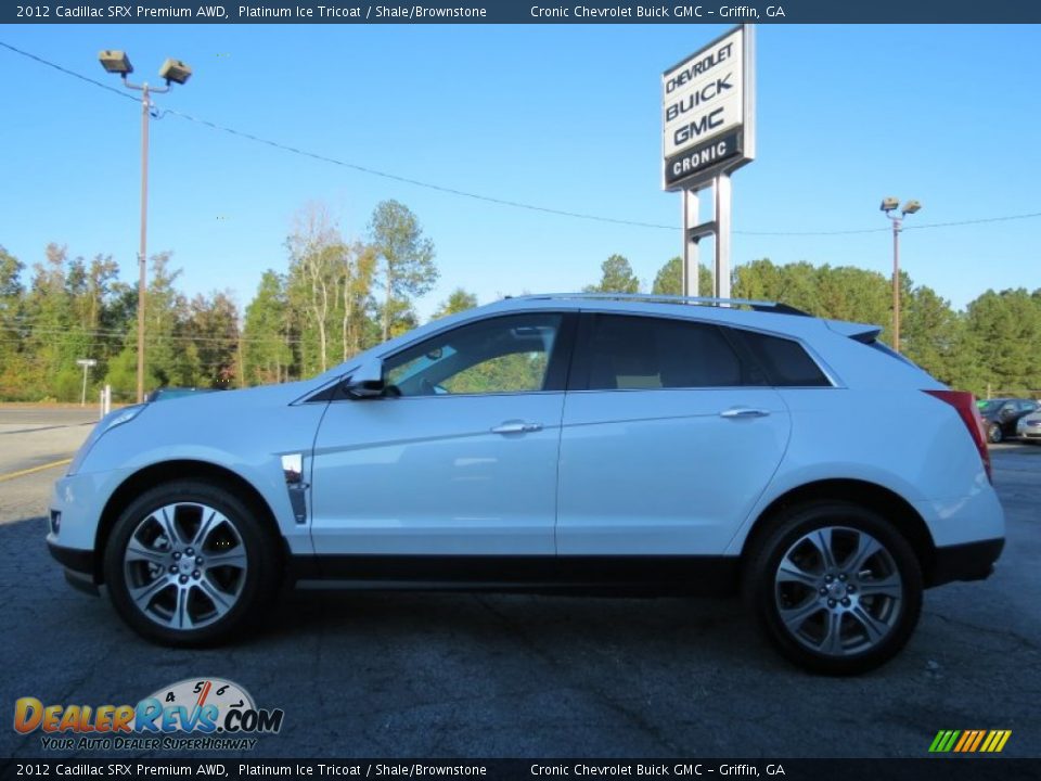 2012 Cadillac SRX Premium AWD Platinum Ice Tricoat / Shale/Brownstone Photo #4