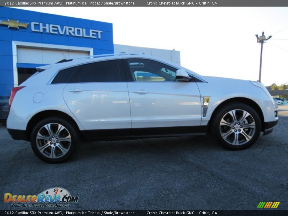 2012 Cadillac SRX Premium AWD Platinum Ice Tricoat / Shale/Brownstone Photo #8