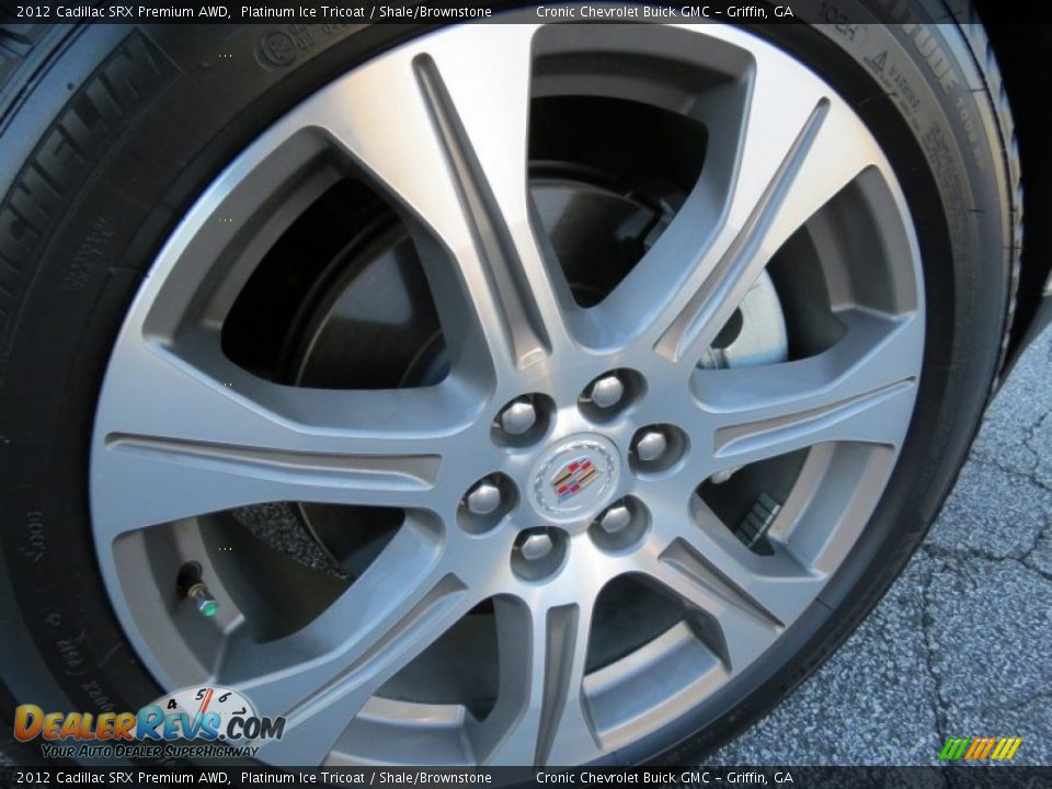 2012 Cadillac SRX Premium AWD Platinum Ice Tricoat / Shale/Brownstone Photo #9