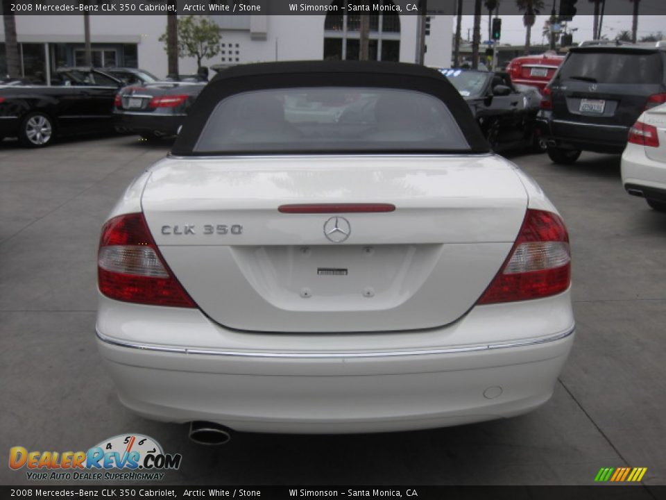 2008 Mercedes-Benz CLK 350 Cabriolet Arctic White / Stone Photo #3