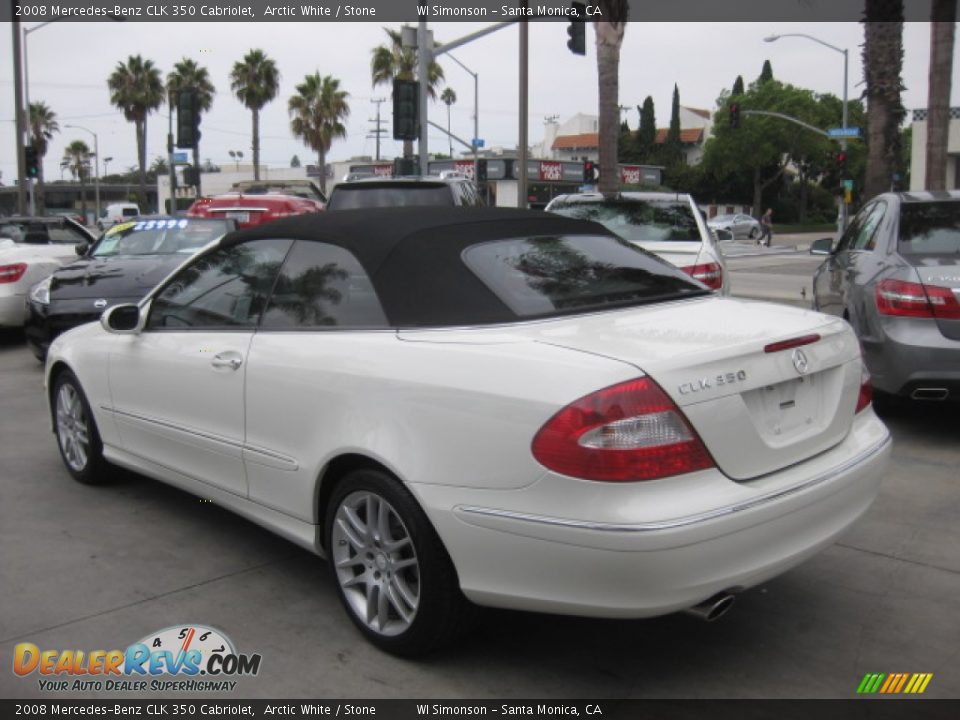 2008 Mercedes-Benz CLK 350 Cabriolet Arctic White / Stone Photo #4