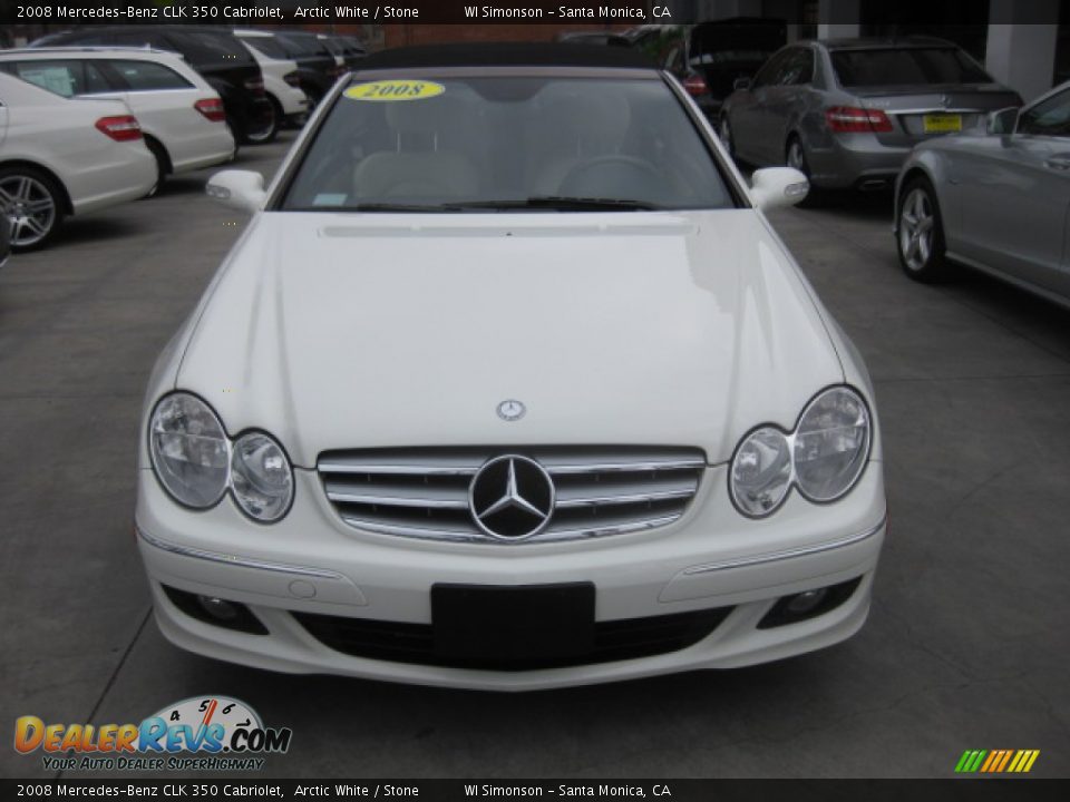 2008 Mercedes-Benz CLK 350 Cabriolet Arctic White / Stone Photo #6