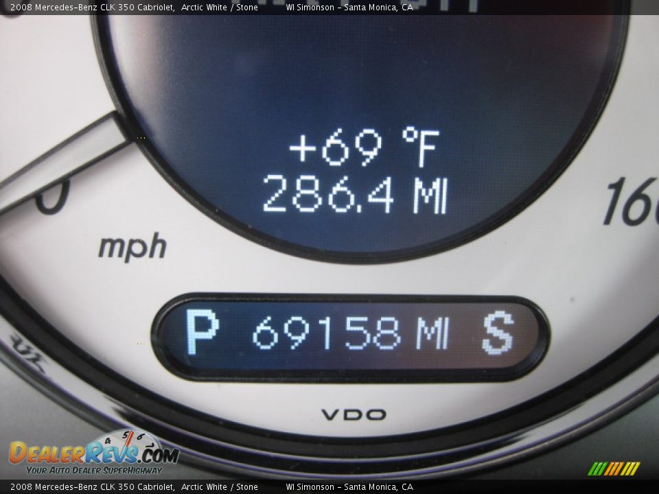 2008 Mercedes-Benz CLK 350 Cabriolet Arctic White / Stone Photo #10