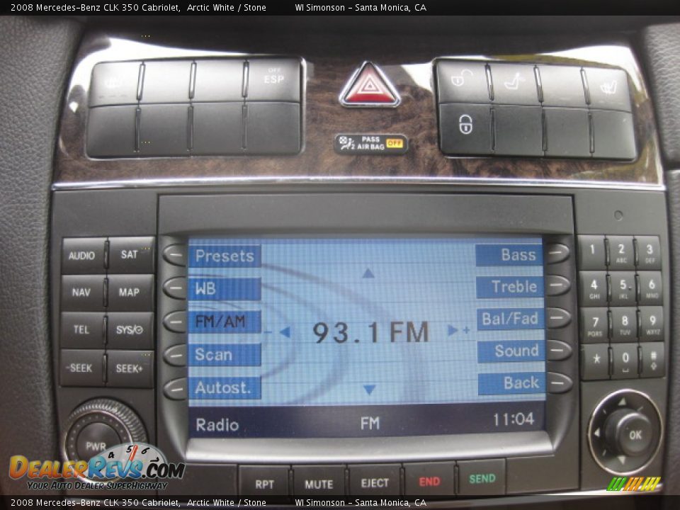 Controls of 2008 Mercedes-Benz CLK 350 Cabriolet Photo #14