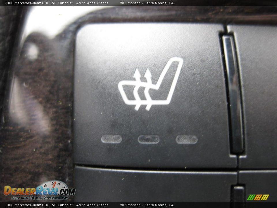 2008 Mercedes-Benz CLK 350 Cabriolet Arctic White / Stone Photo #16
