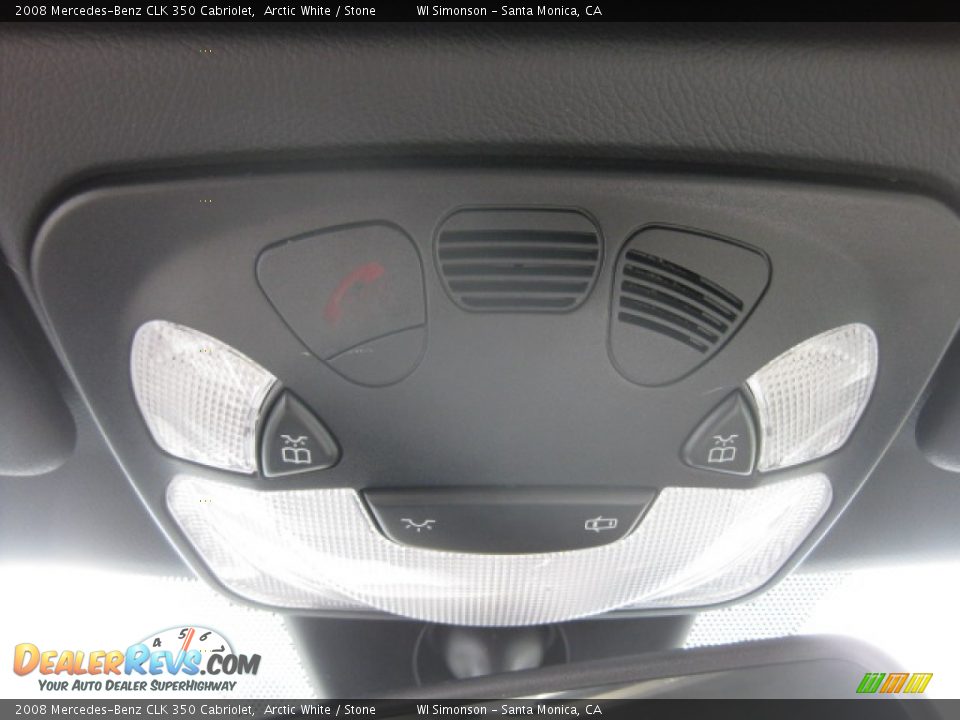 2008 Mercedes-Benz CLK 350 Cabriolet Arctic White / Stone Photo #17