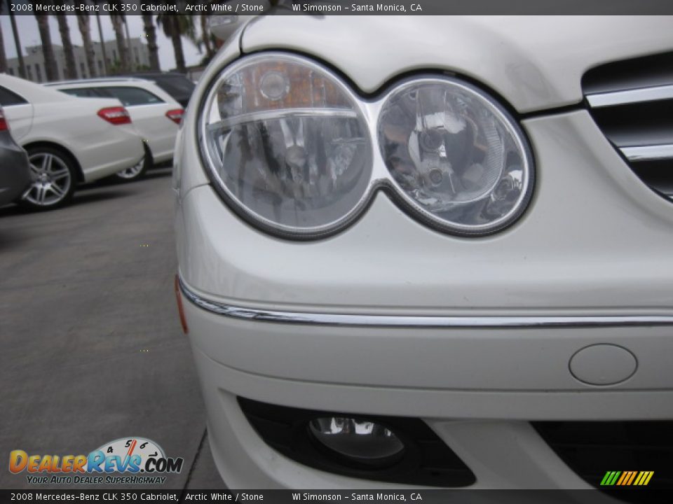 2008 Mercedes-Benz CLK 350 Cabriolet Arctic White / Stone Photo #23