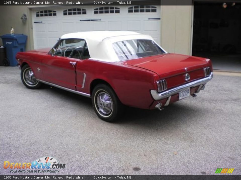 1965 Ford Mustang Convertible Rangoon Red / White Photo #4