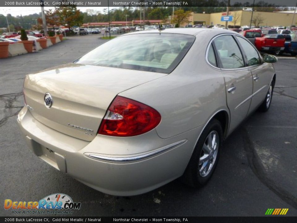2008 Buick LaCrosse CX Gold Mist Metallic / Neutral Photo #5