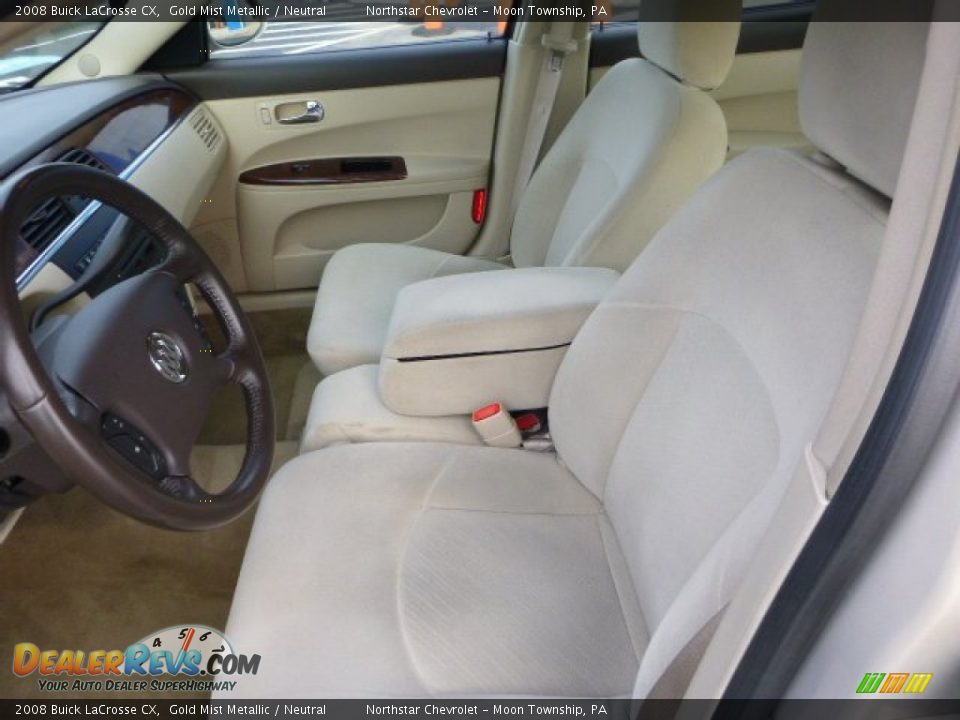 2008 Buick LaCrosse CX Gold Mist Metallic / Neutral Photo #10