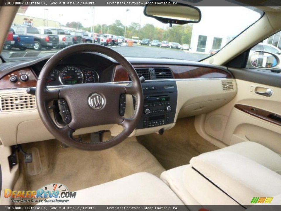 2008 Buick LaCrosse CX Gold Mist Metallic / Neutral Photo #12