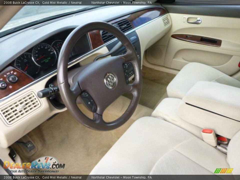 2008 Buick LaCrosse CX Gold Mist Metallic / Neutral Photo #16