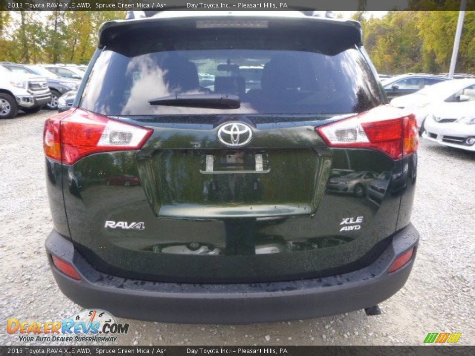 2013 Toyota RAV4 XLE AWD Spruce Green Mica / Ash Photo #4