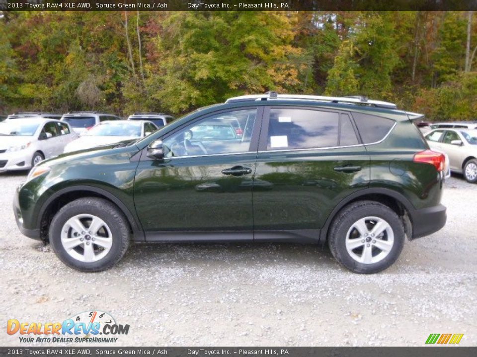 2013 Toyota RAV4 XLE AWD Spruce Green Mica / Ash Photo #6
