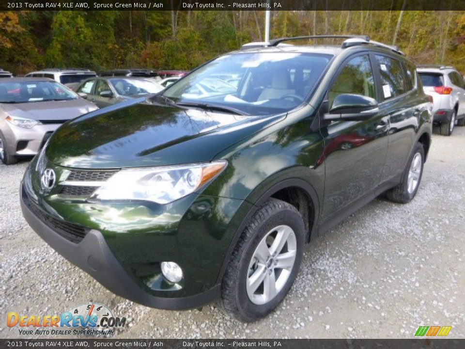 2013 Toyota RAV4 XLE AWD Spruce Green Mica / Ash Photo #7