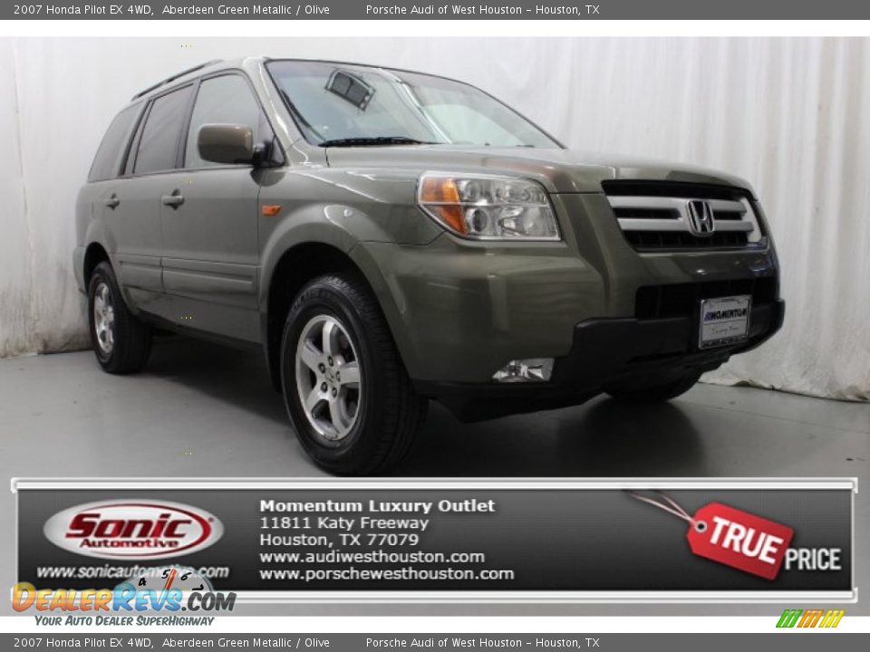 2007 Honda Pilot EX 4WD Aberdeen Green Metallic / Olive Photo #1