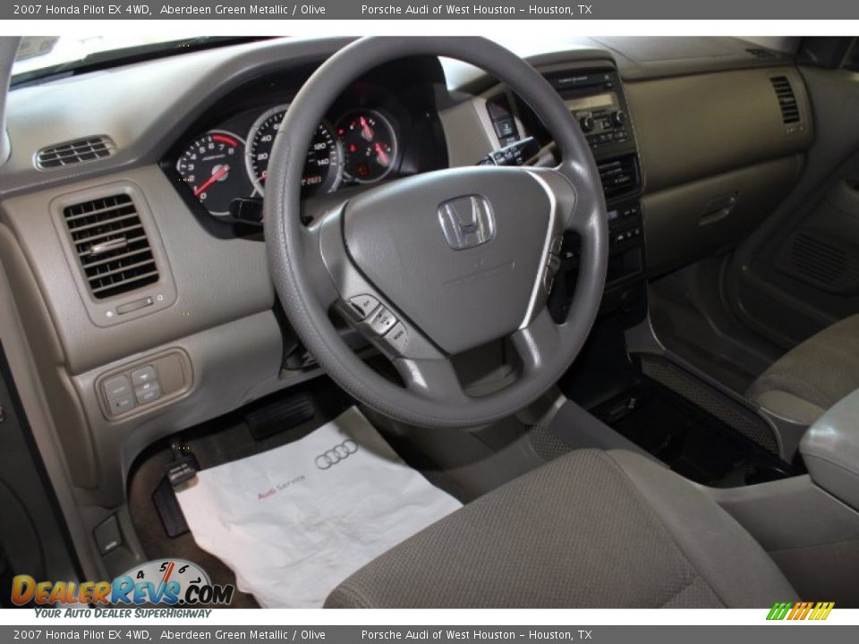 2007 Honda Pilot EX 4WD Aberdeen Green Metallic / Olive Photo #13