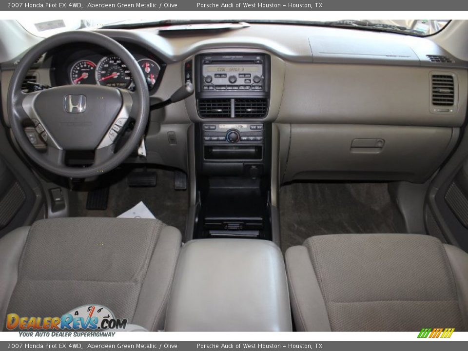 2007 Honda Pilot EX 4WD Aberdeen Green Metallic / Olive Photo #32