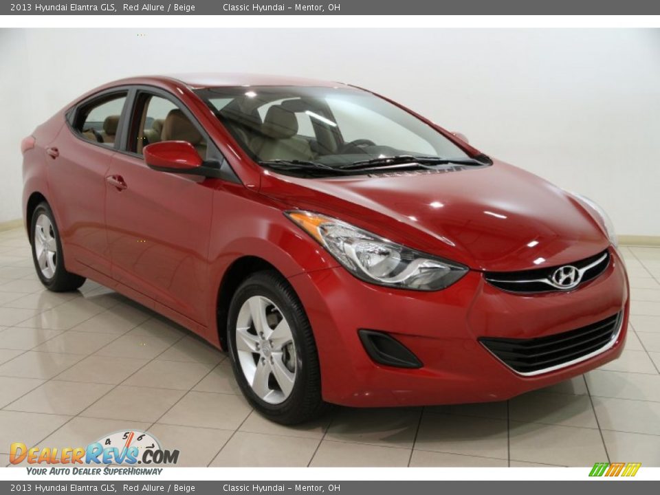 2013 Hyundai Elantra GLS Red Allure / Beige Photo #1