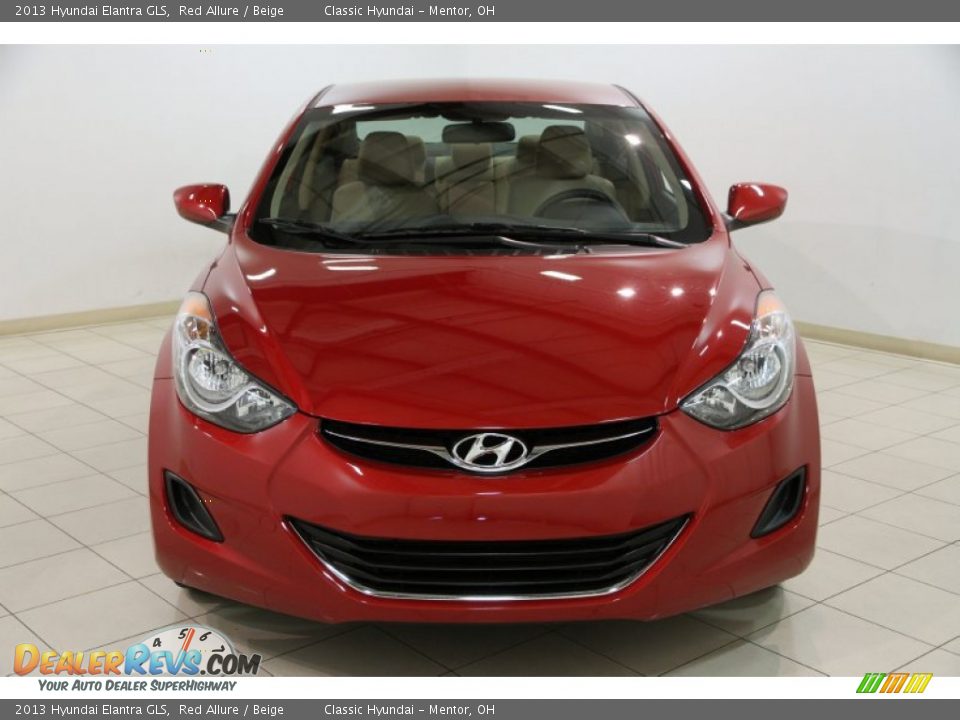 2013 Hyundai Elantra GLS Red Allure / Beige Photo #2