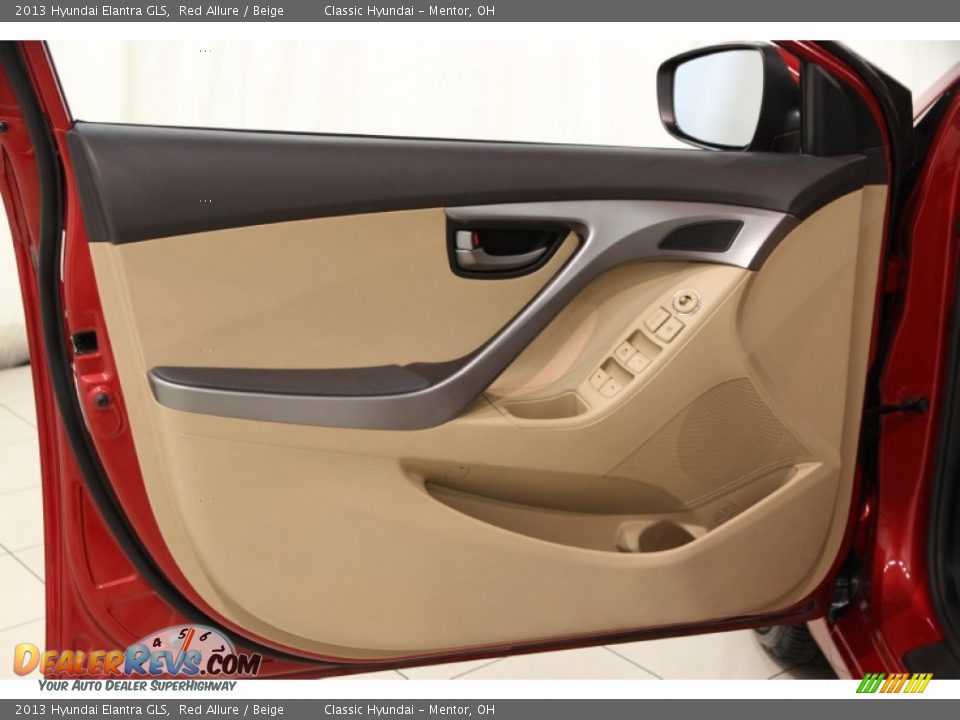 2013 Hyundai Elantra GLS Red Allure / Beige Photo #4