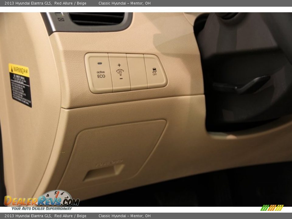 2013 Hyundai Elantra GLS Red Allure / Beige Photo #6