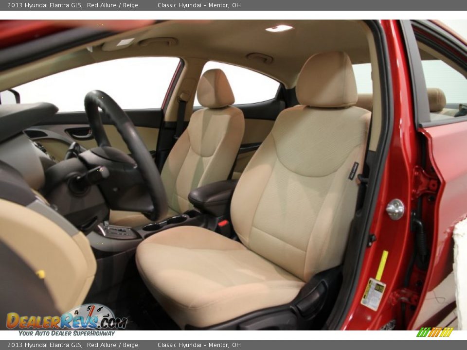 2013 Hyundai Elantra GLS Red Allure / Beige Photo #7
