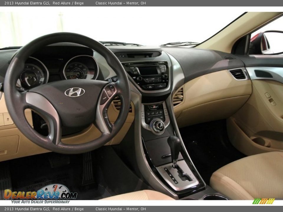 2013 Hyundai Elantra GLS Red Allure / Beige Photo #8