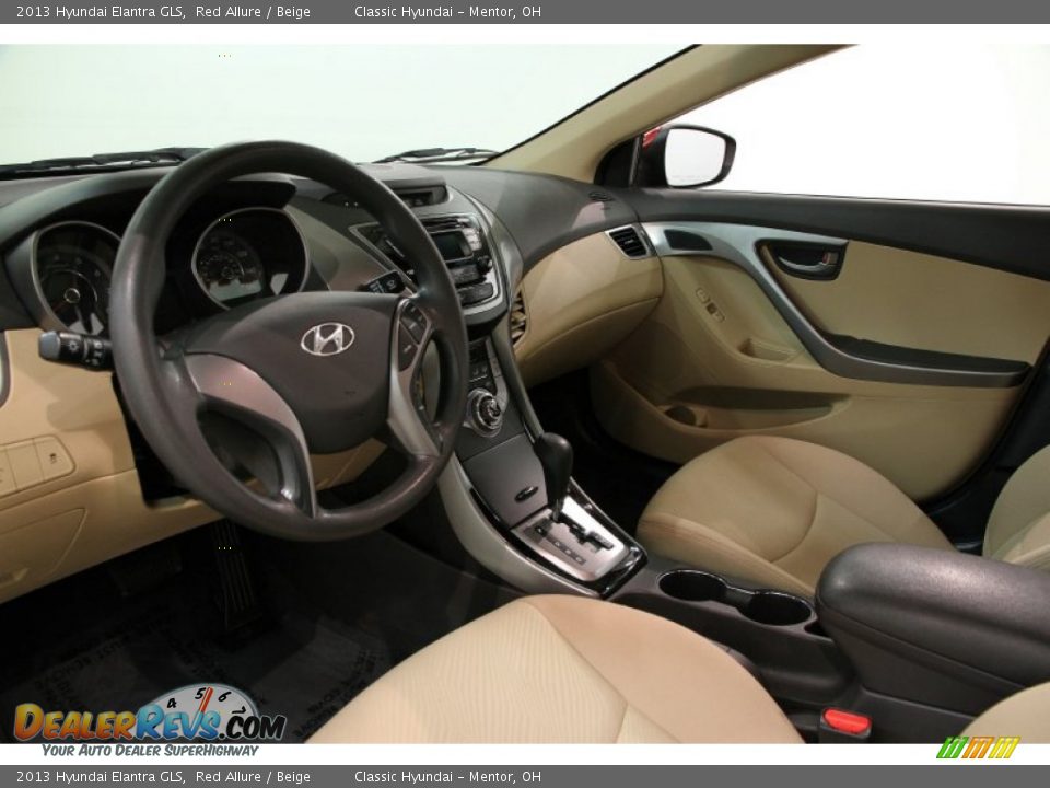 2013 Hyundai Elantra GLS Red Allure / Beige Photo #9