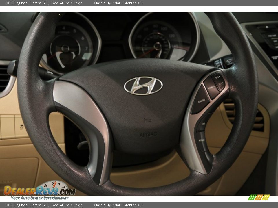 2013 Hyundai Elantra GLS Red Allure / Beige Photo #10